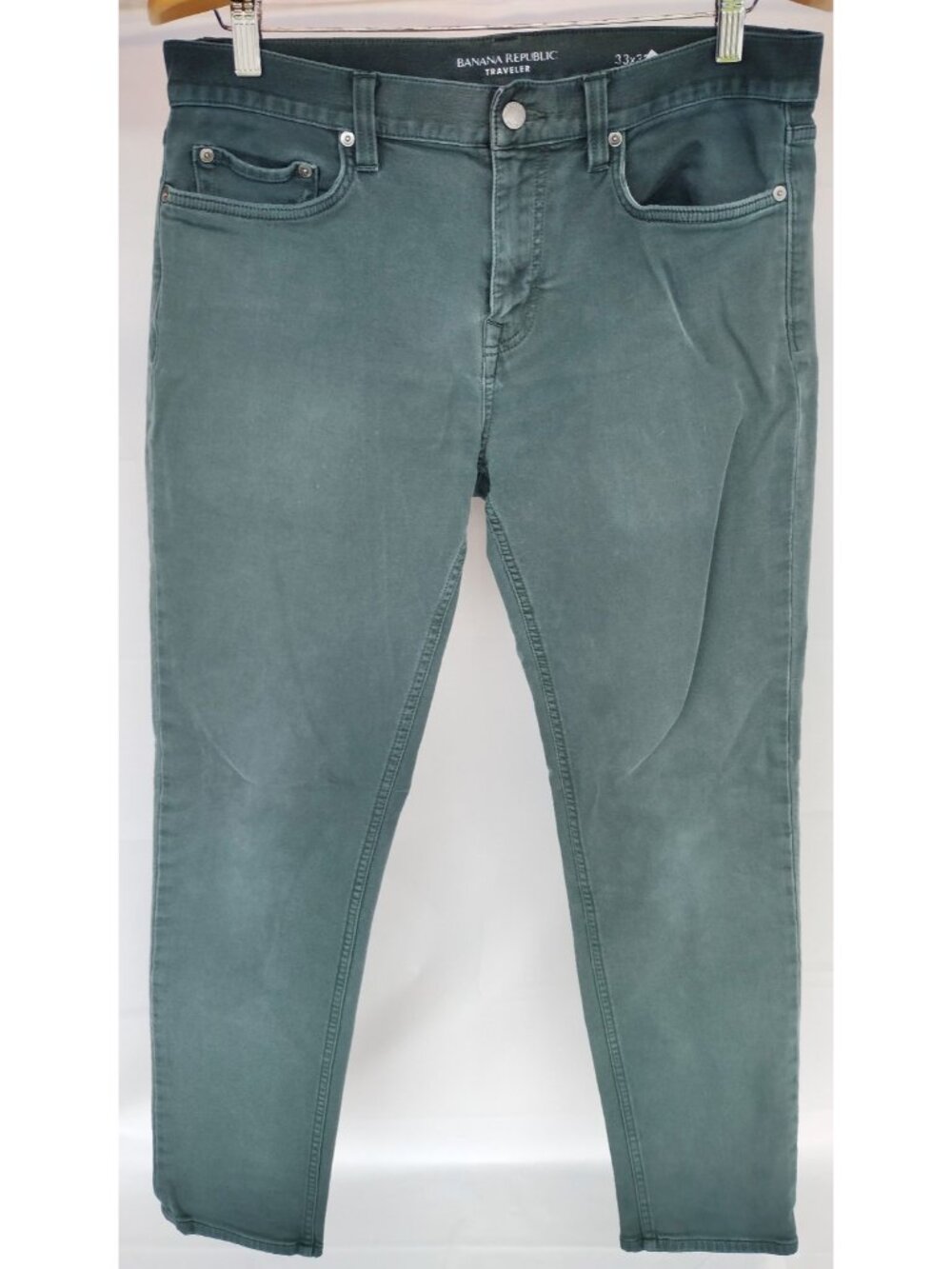 Banana Republic Traveler Pants Mens Size 33 x 32 Green